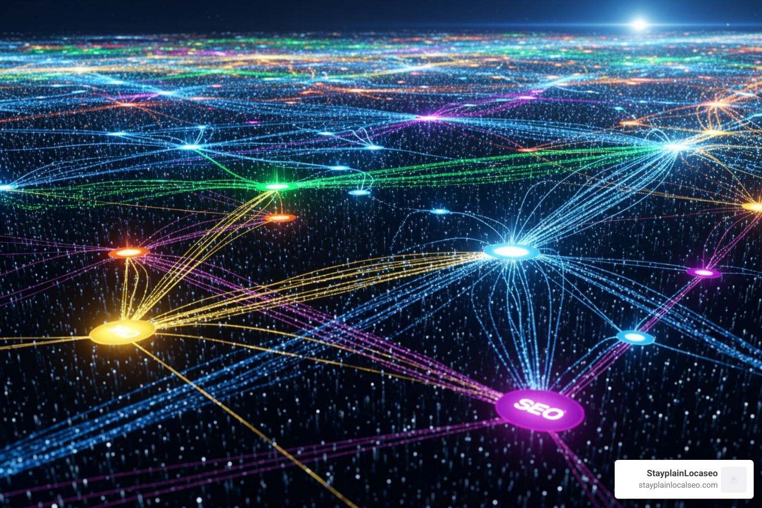 Digital marketing flowchart showing interconnected channels for enterprise SEO - enterprise search engine optimization marketing company