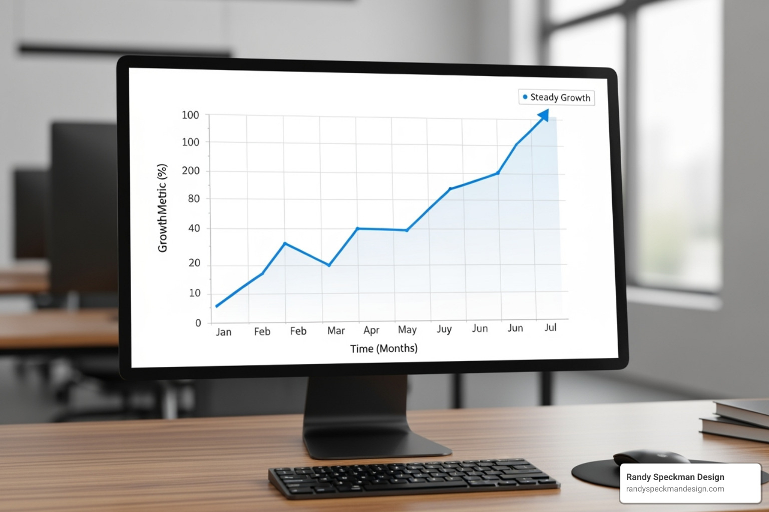 graph showing steady SEO growth over time - affordable legit link building services