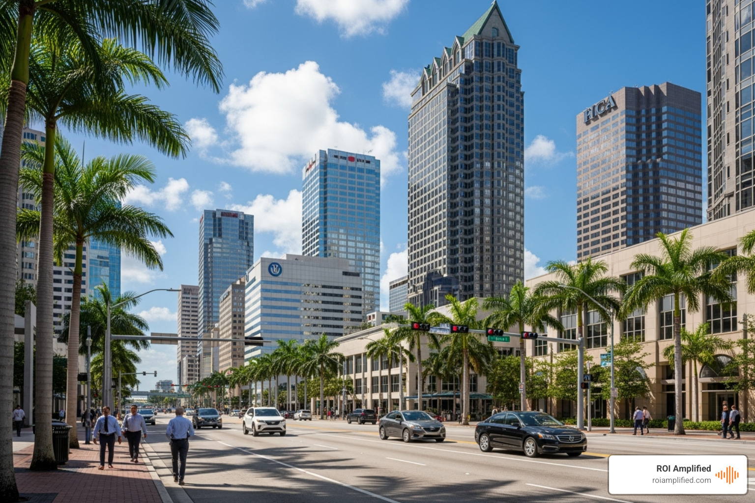 a busy street in a Tampa business district - digital marketing in tampa a busy street in a Tampa business district - digital marketing in tampa