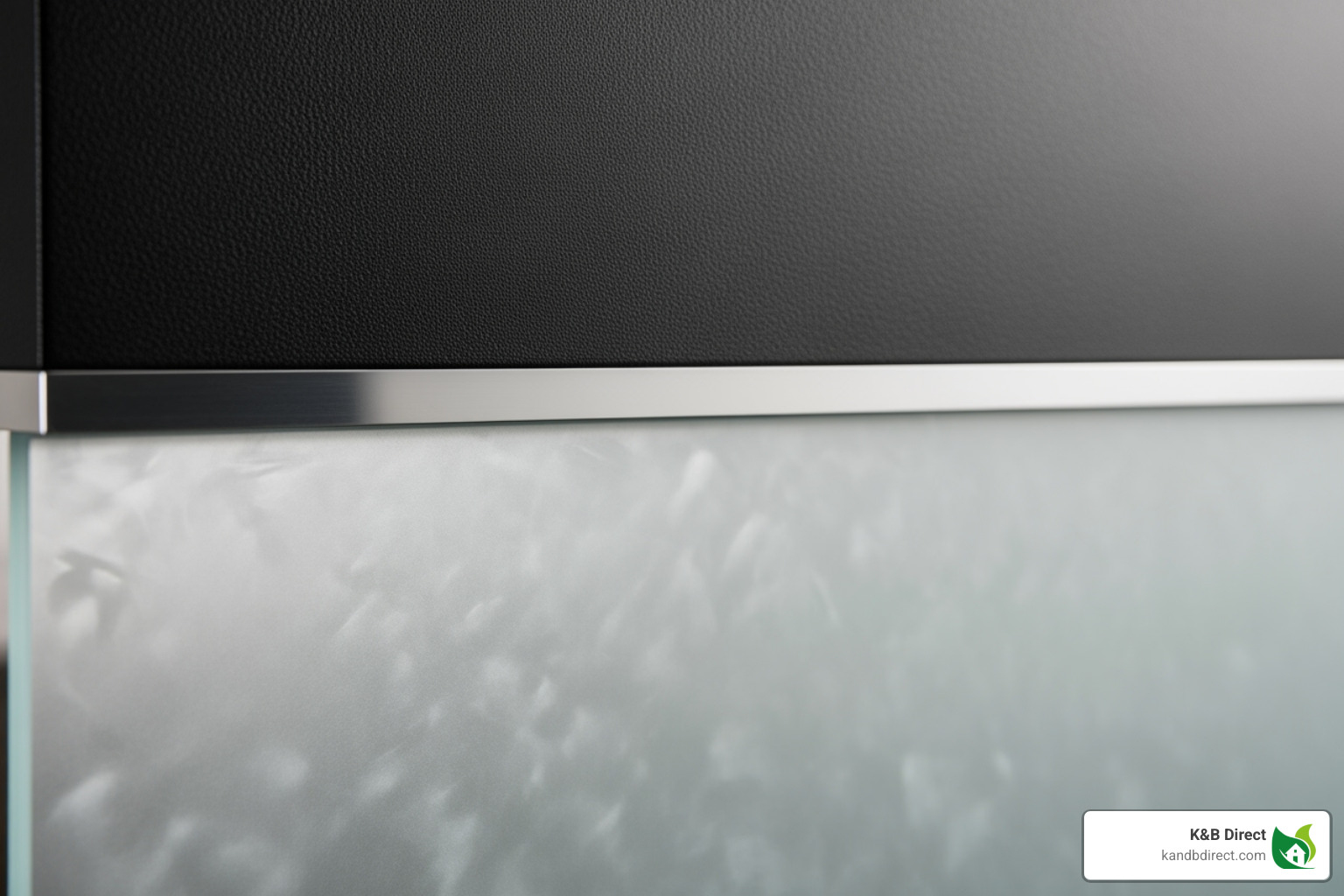 A close-up showing a modern door's texture and finish, like matte black or frosted glass - modern interior closet doors