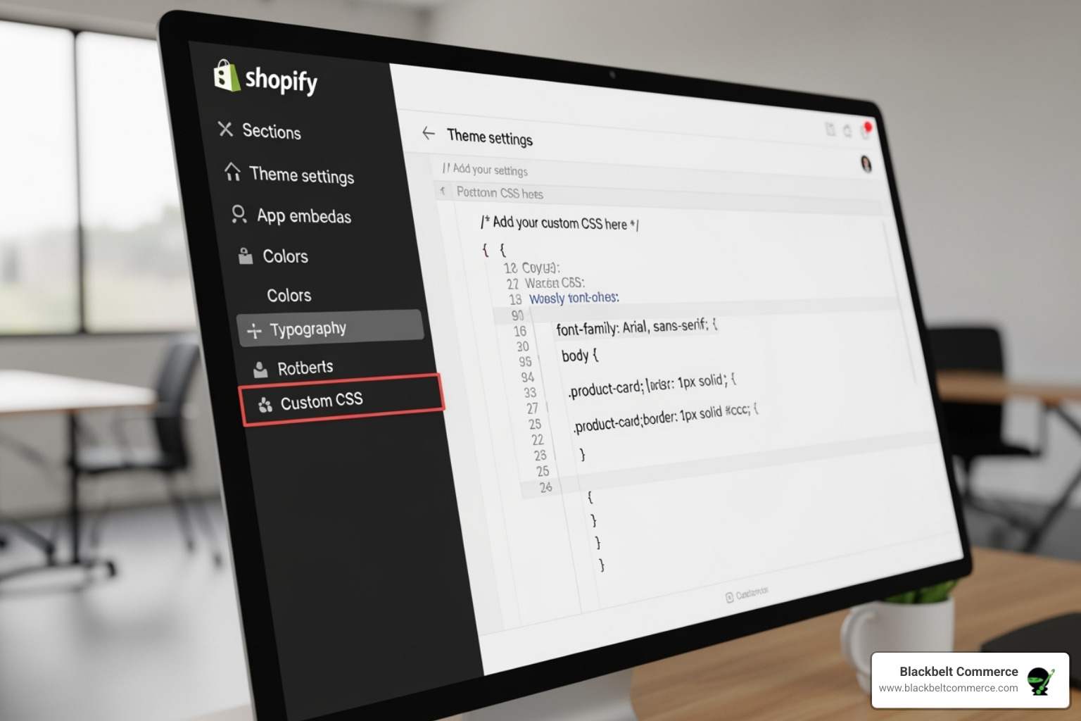 Shopify Theme Editor's Custom CSS input field - how to add custom css to shopify theme