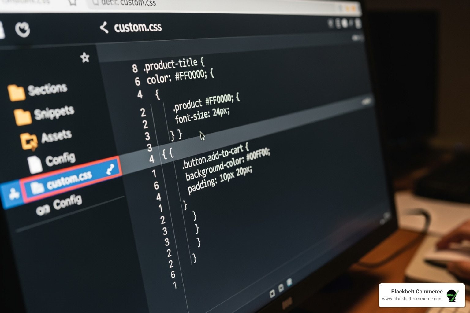 well-commented and organized CSS code - how to add custom css to shopify theme