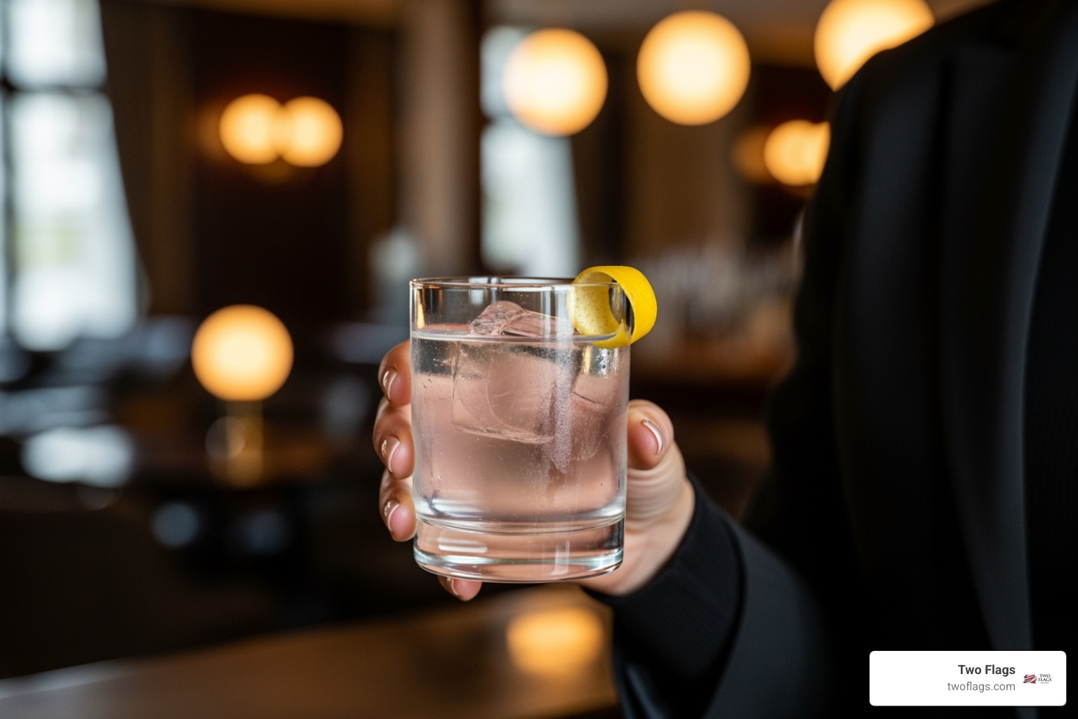 a person enjoying a simple vodka cocktail in a stylish glass - natural vodka