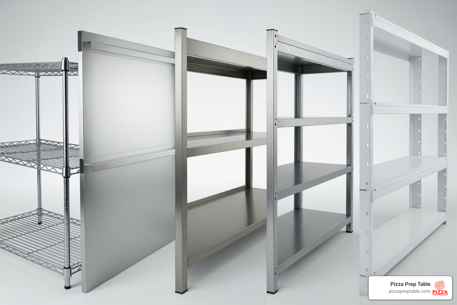 different shelving materials - food truck shelving