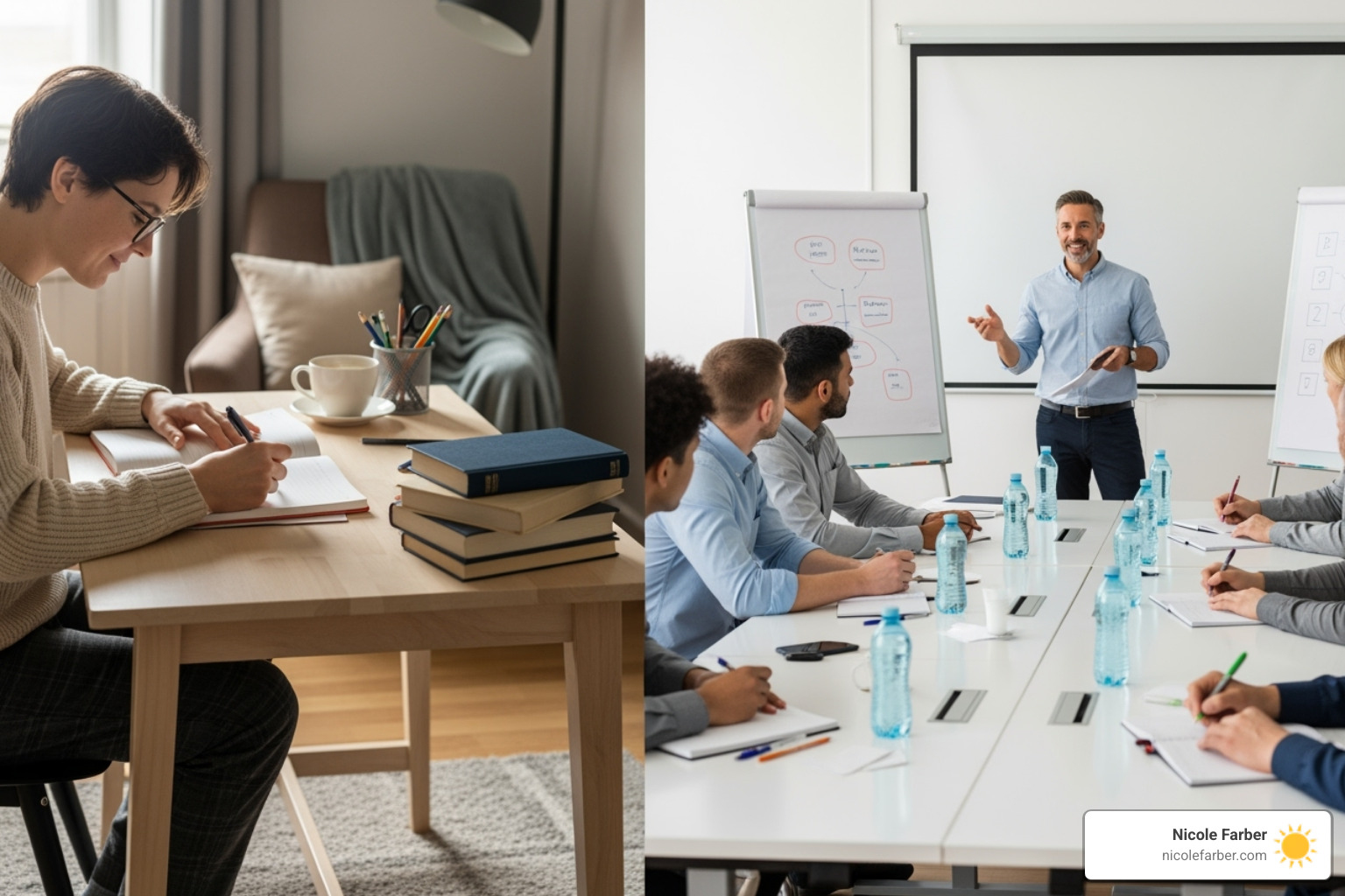 Table comparing Free and Paid life coaching courses - free life coaching courses