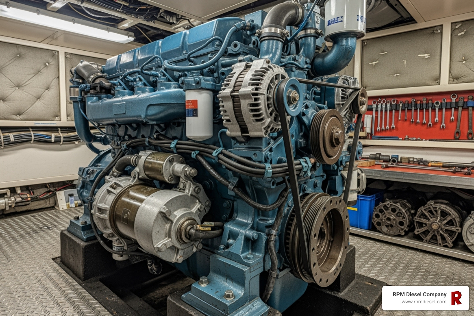 starter motor and alternator - Diesel generator engine parts