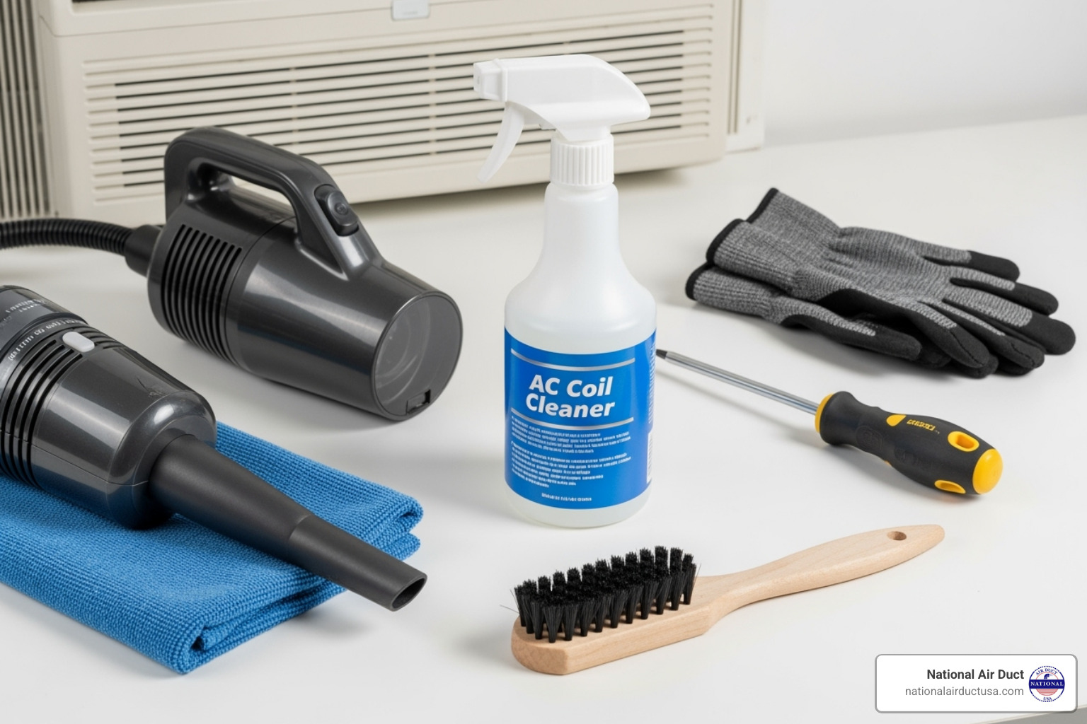necessary tools for AC coil cleaning - window ac condenser coil cleaning