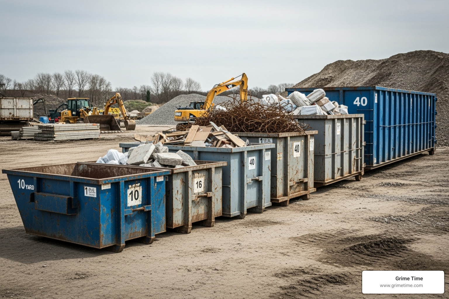 various dumpster sizes - dumpsters for rent