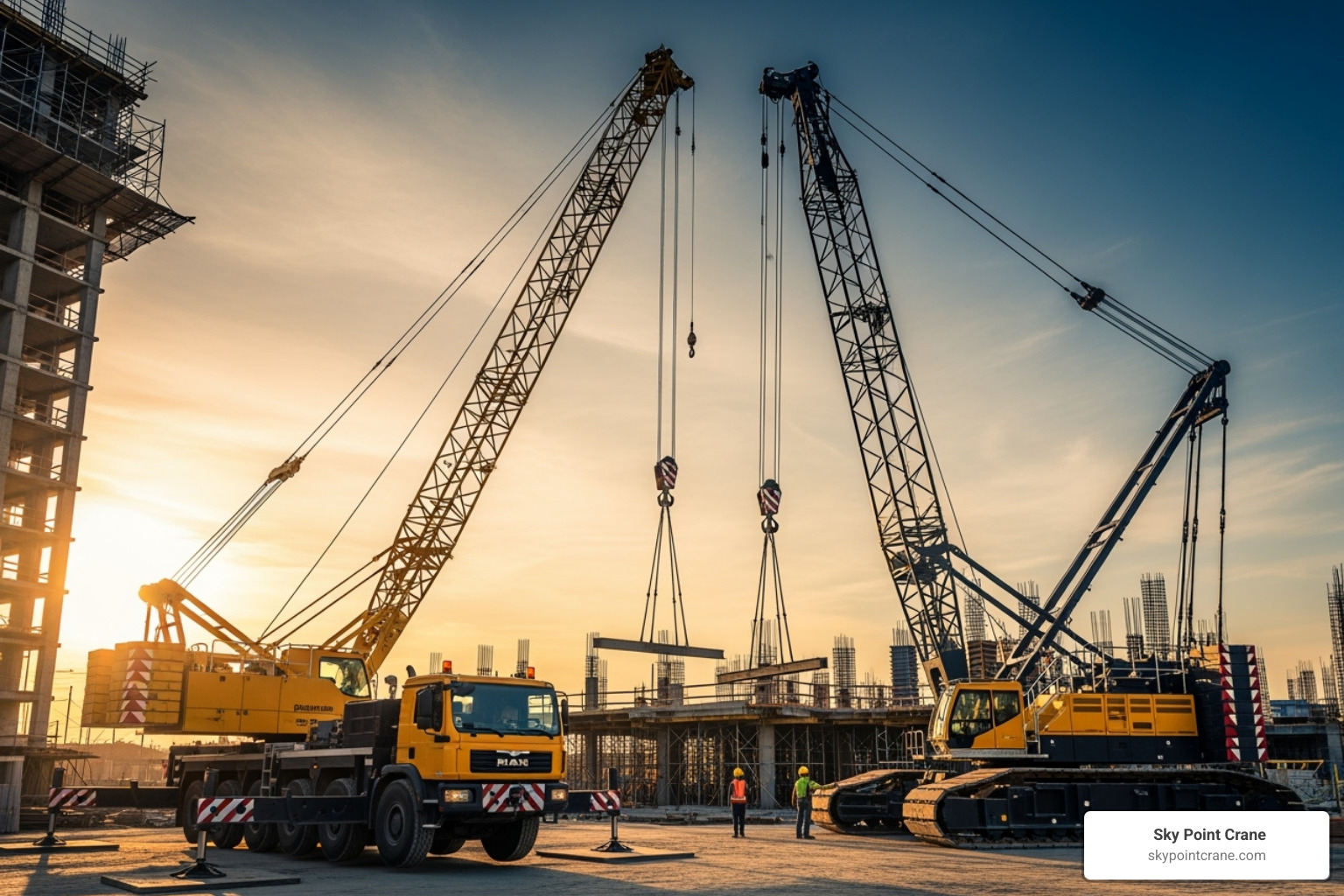 lattice boom truck crane vs crawler crane - lattice boom truck crane
