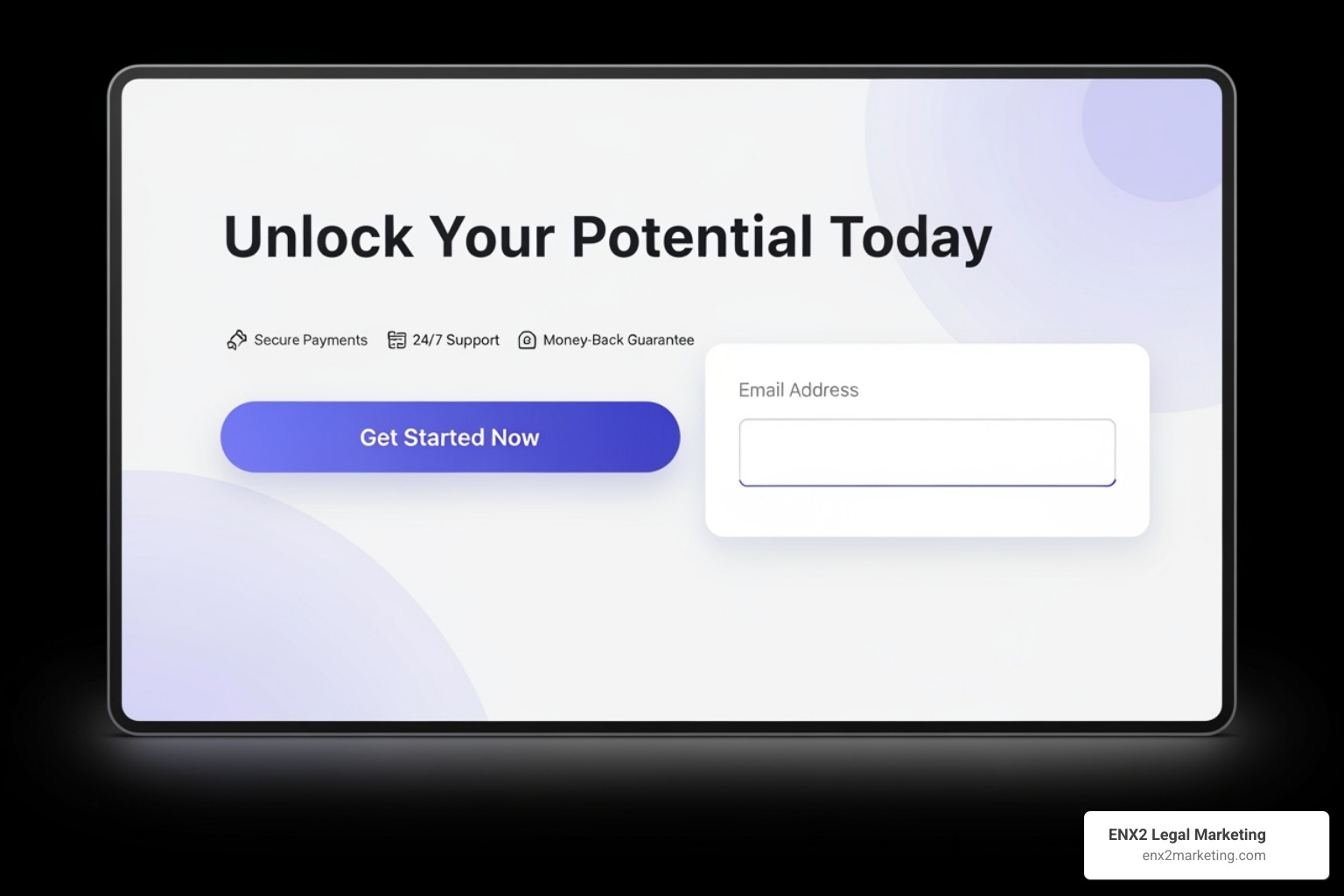 Key elements of a high-converting landing page - attorney landing page design
