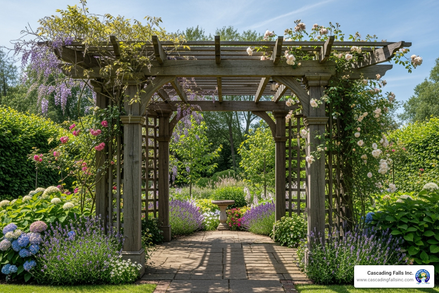 traditional wooden pergola - pergolas near me