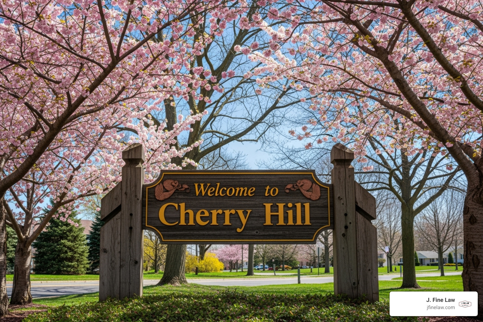 A Cherry Hill, NJ township sign - cherry hill drunk driving accident lawyer