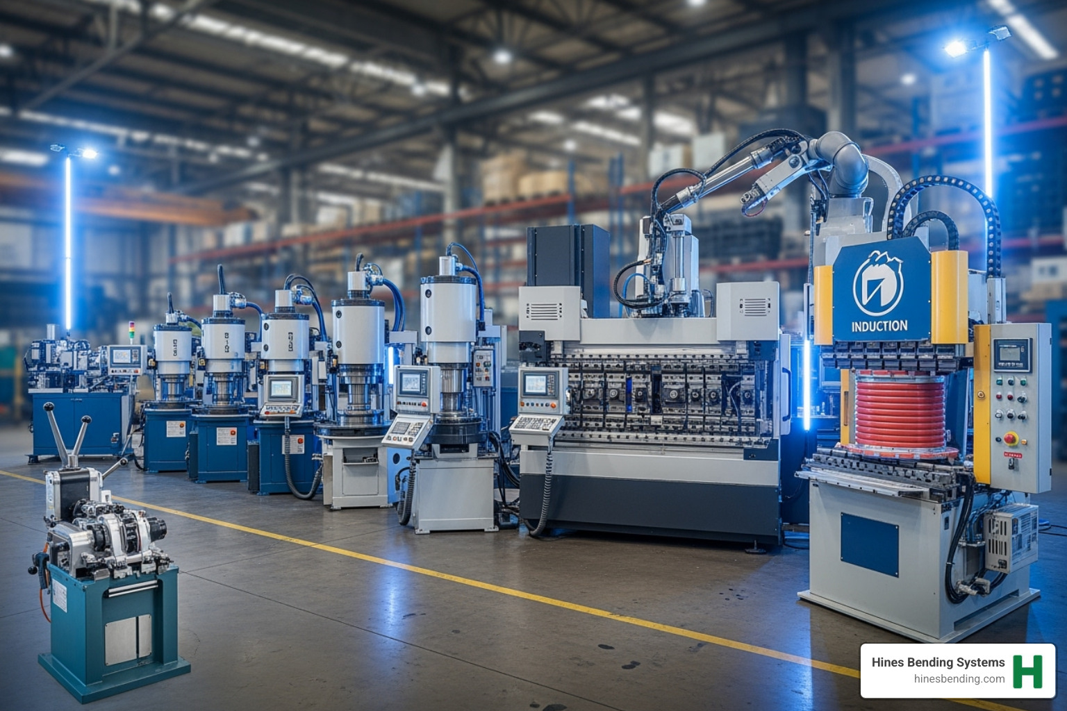 Hines’ advanced bender lineup, from manual to CNC and induction. - copper pipe tube bender
