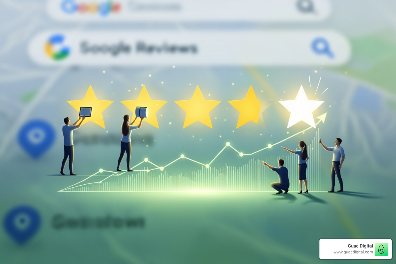 a well-optimized Google Business Profile (GBP) listing on a desktop screen - reputation management google reviews