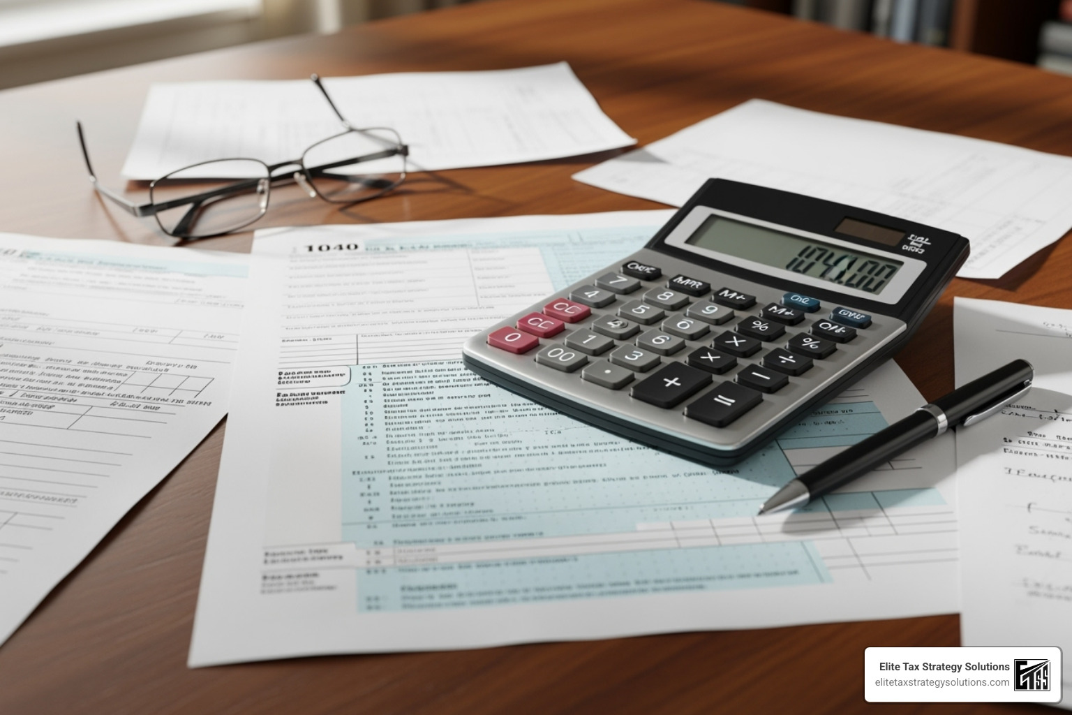 A tax form with a calculator, symbolizing tax calculations and planning - capital gains tax planning A tax form with a calculator, symbolizing tax calculations and planning - capital gains tax planning