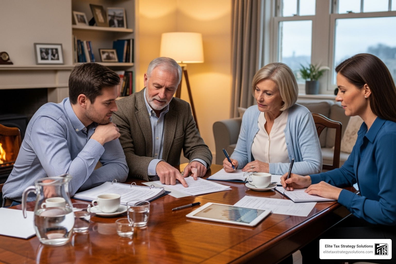 A family discussing their financial legacy, symbolizing intergenerational wealth transfer and planning - capital gains tax planning A family discussing their financial legacy, symbolizing intergenerational wealth transfer and planning - capital gains tax planning