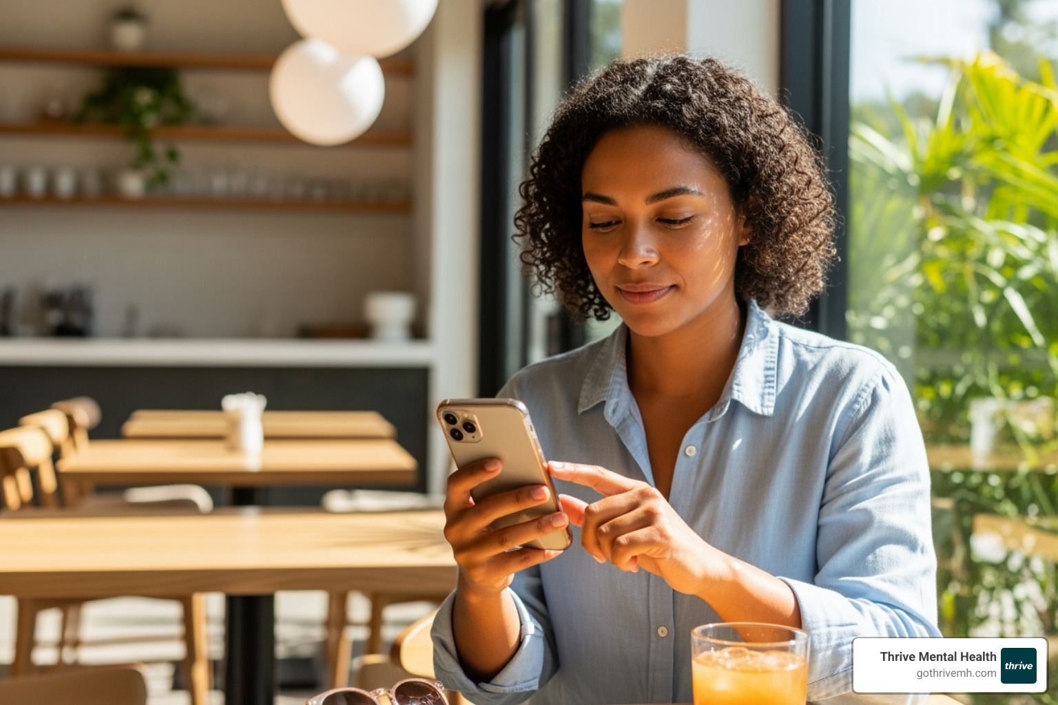A person in Florida using a phone to look up healthcare providers - United Healthcare partial hospitalization