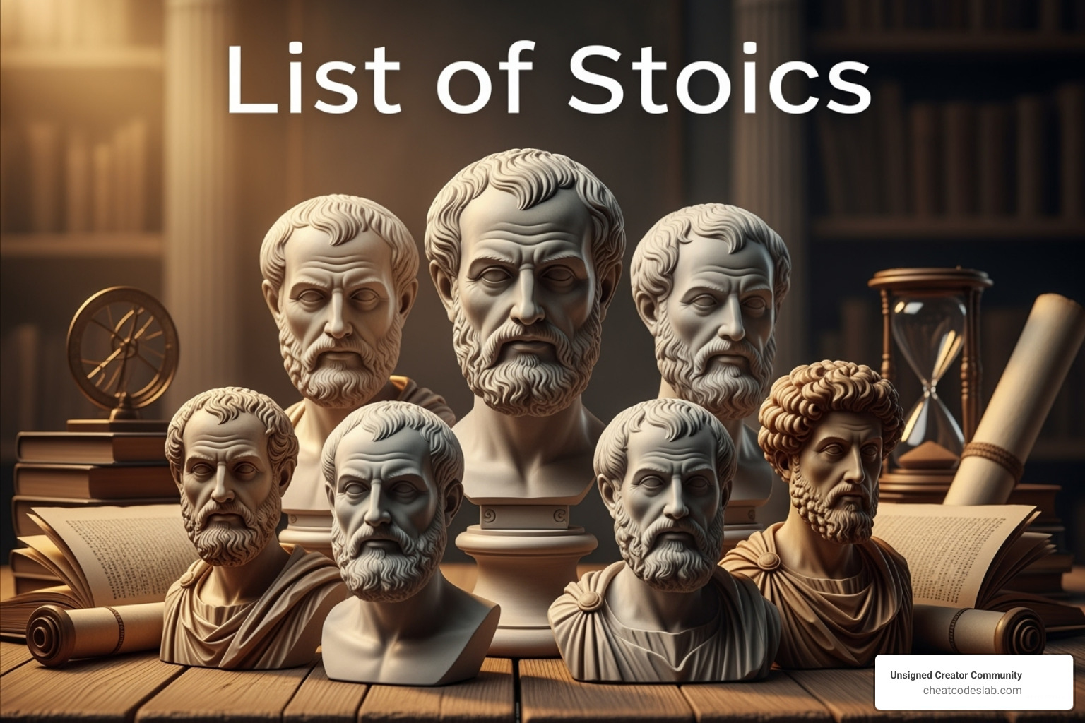 Collection of modern Stoicism books like 'The Obstacle is the Way' - list of stoics