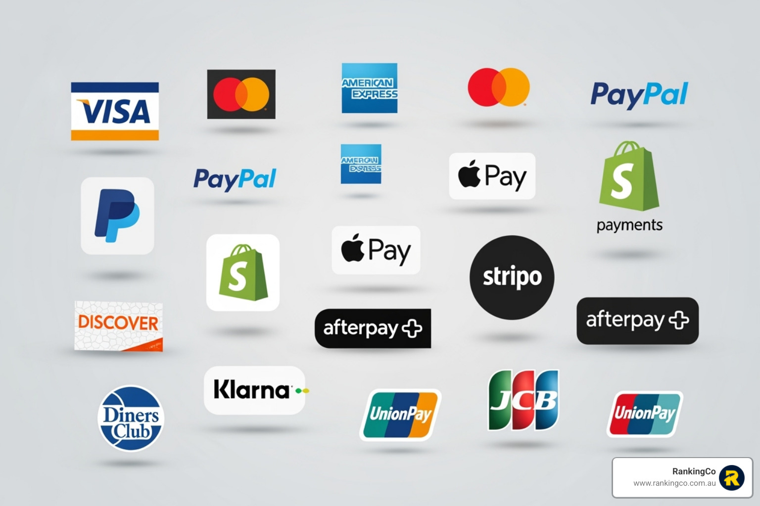 Various payment gateway logos - ecommerce website designer australia