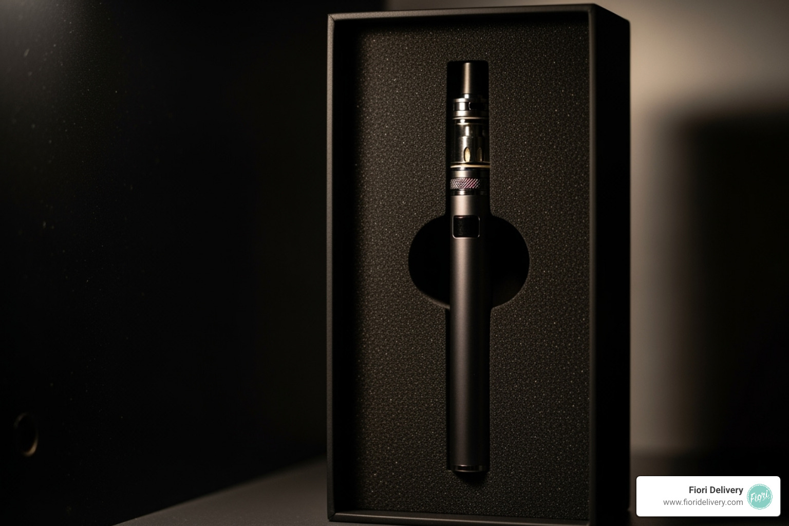 of a vape pen stored upright in a cool, dark place - how to unclog thc disposable vape pen