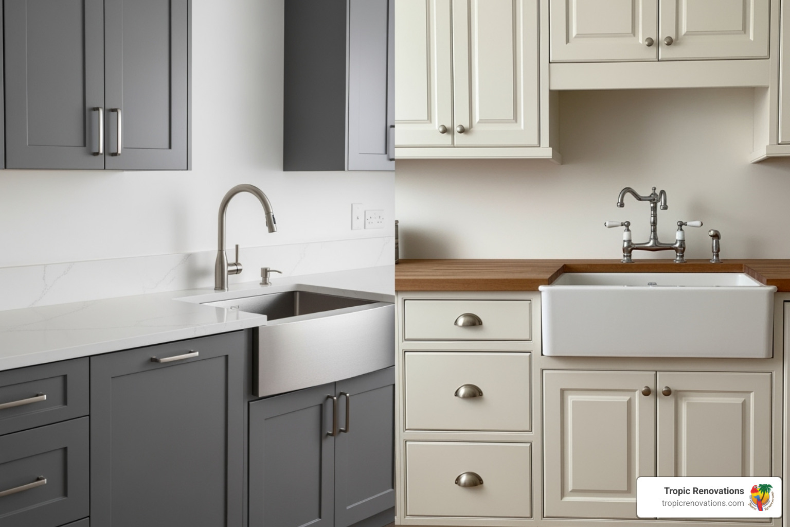 new vs refinished cabinets - how much is a kitchen remodel