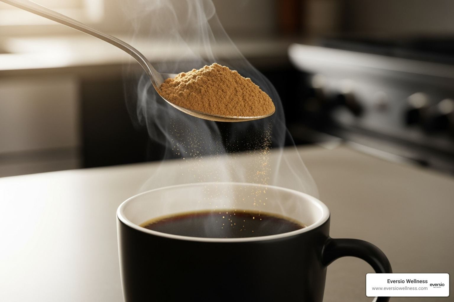 mushroom extract powder in coffee - reishi shiitake maitake mushroom benefits