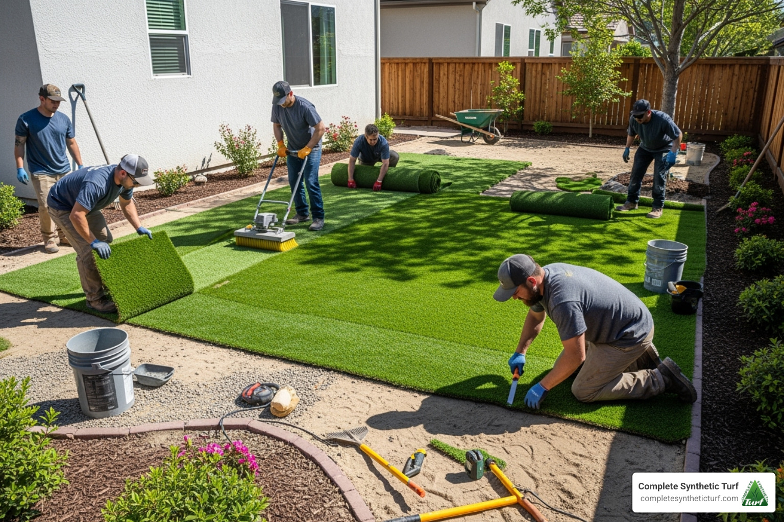 professional artificial turf installation team - artificial turf melbourne