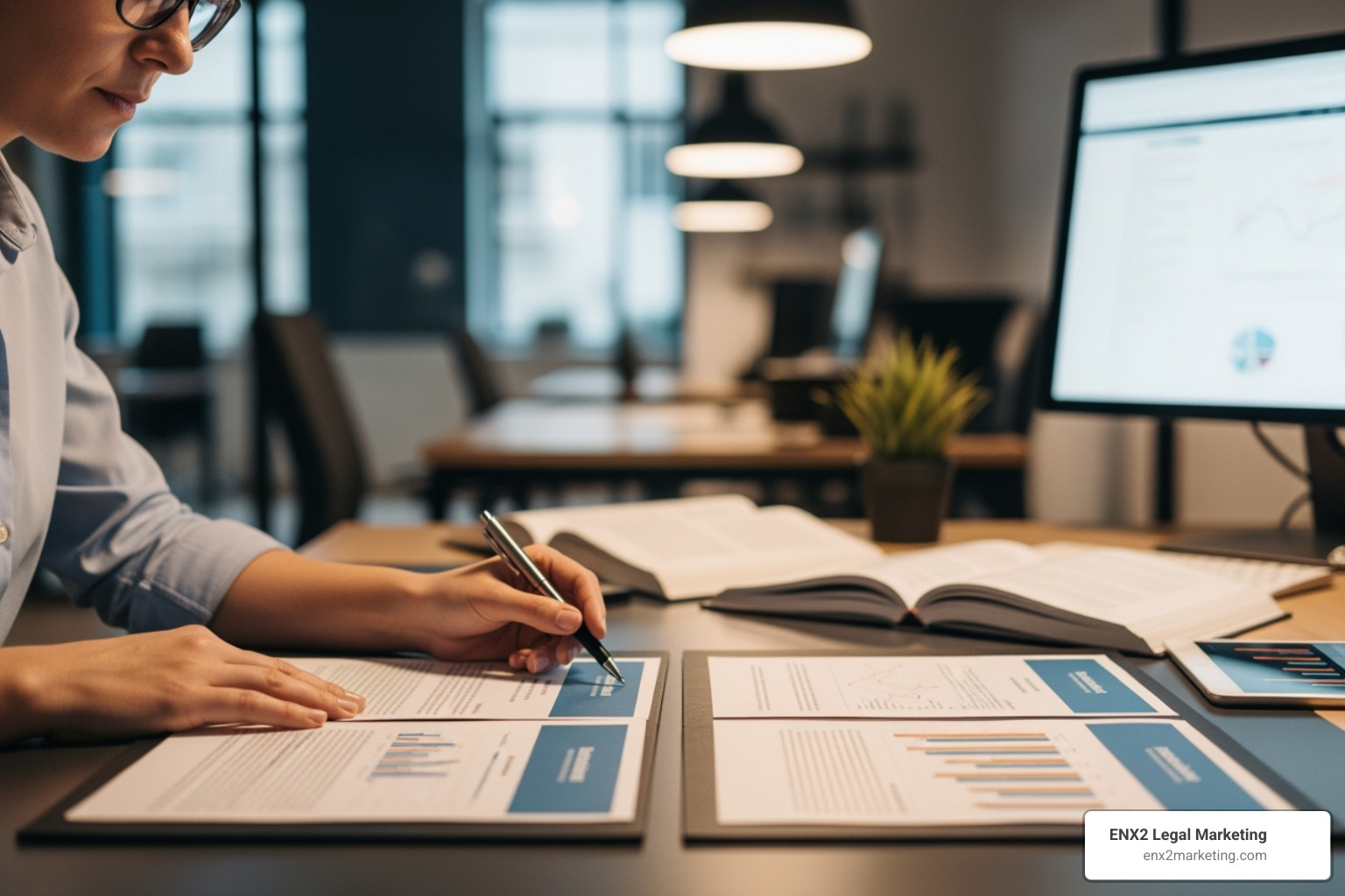 Person evaluating two different agency proposals - ppc management services pricing