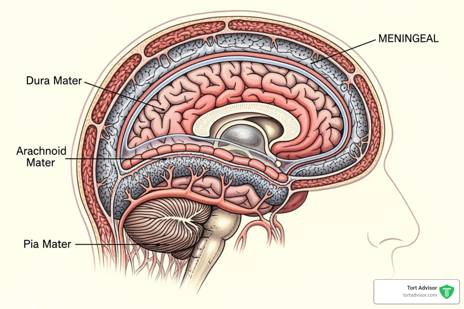 Location of meninges around the brain - depo provera class action lawsuit 2024