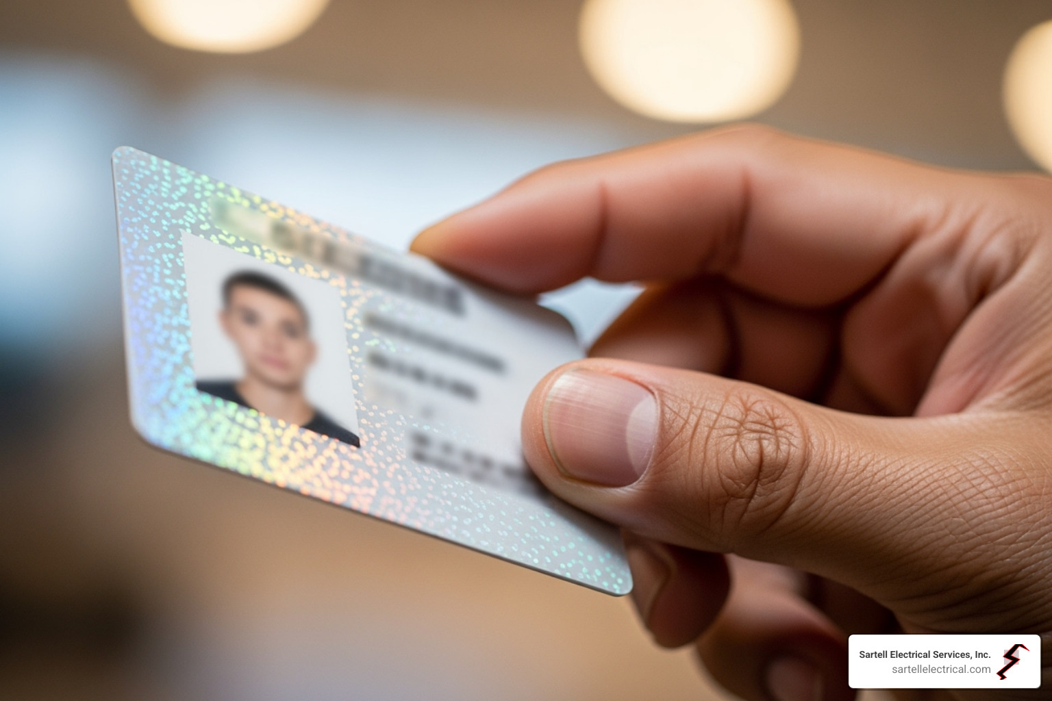 of an electrician's license or certification card - Licensed home electrician of an electrician's license or certification card - Licensed home electrician