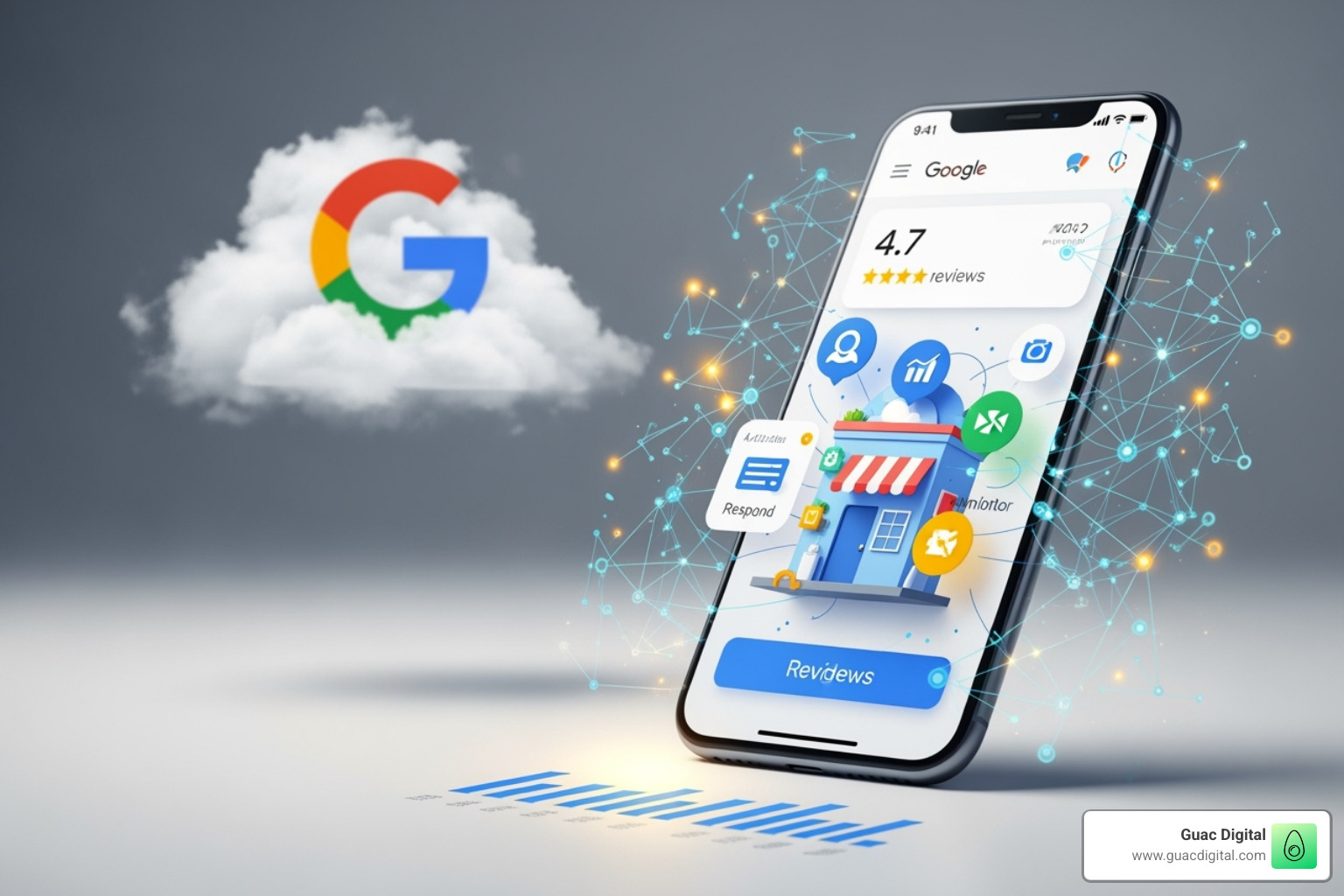 Google's Local Pack (3-Pack) highlighting the star ratings - google review management concepts