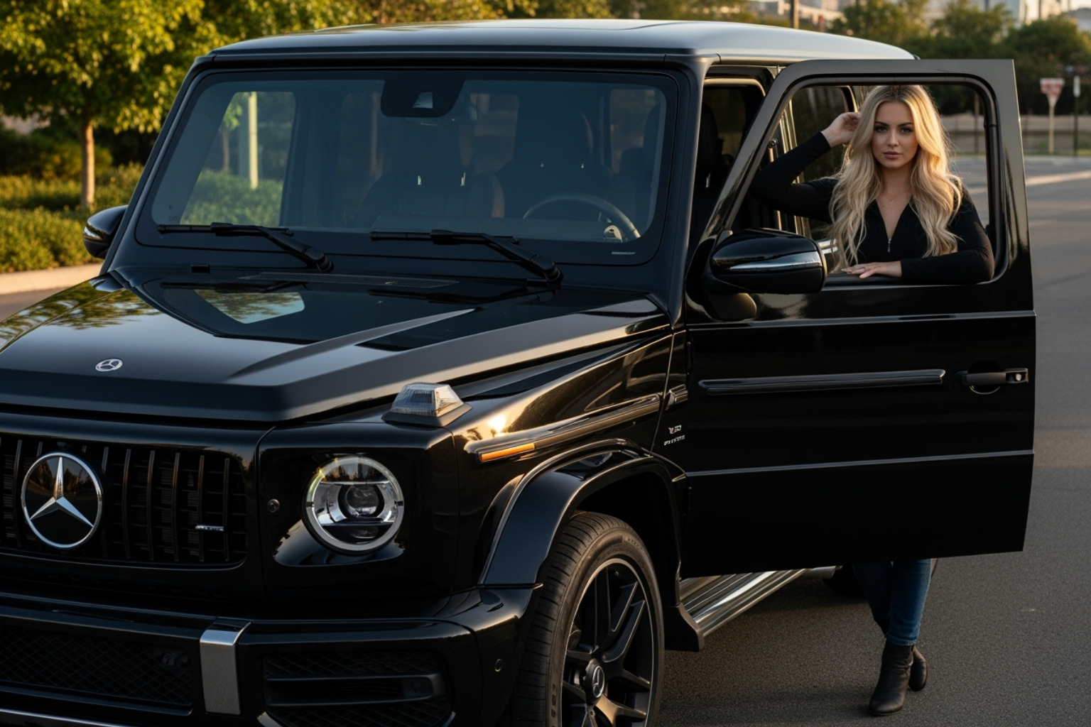 Sky Bri with her Mercedes AMG G63 - sky bri net worth