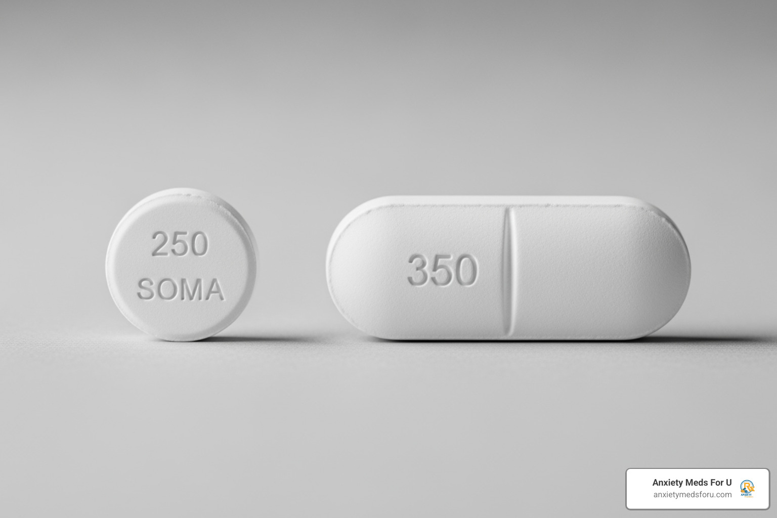 Soma Carisoprodol 250mg and 350mg pills - Soma ( Carisoprodol ) 