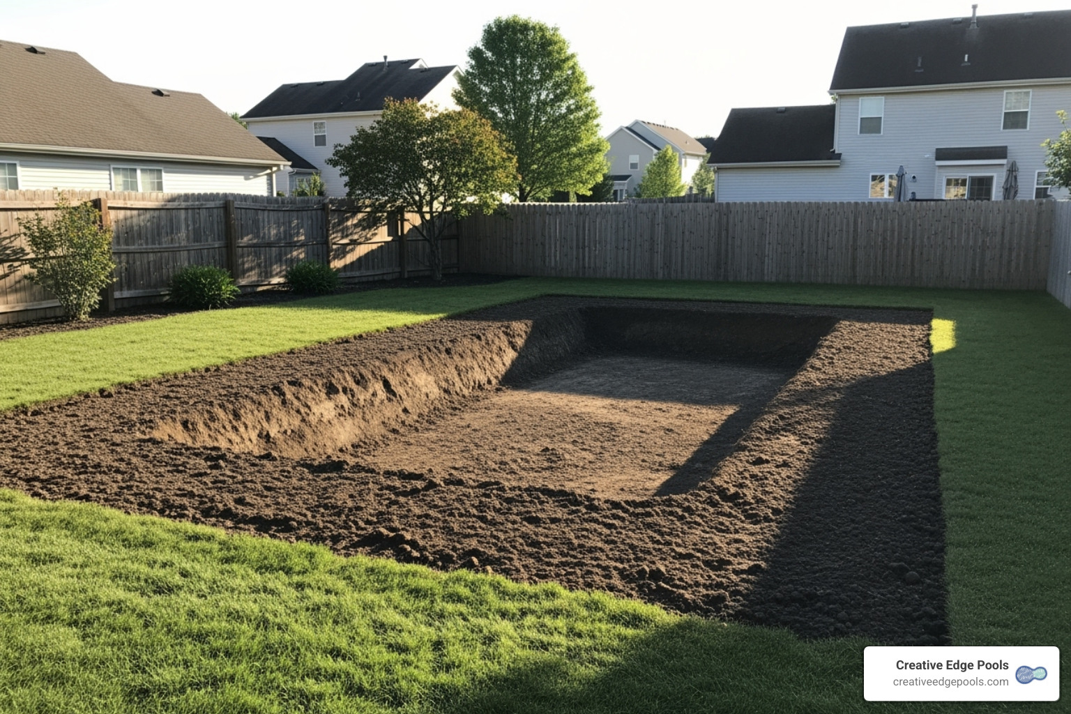 properly compacted, graded yard ready for landscaping - pool removal permit