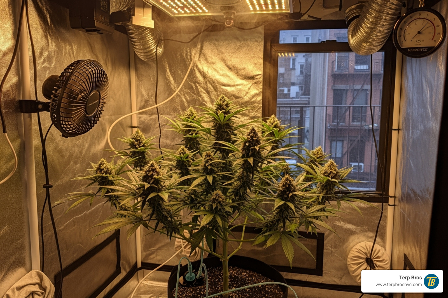 Skywalker cannabis plant growing indoors in New York - skywalker strain indica or sativa