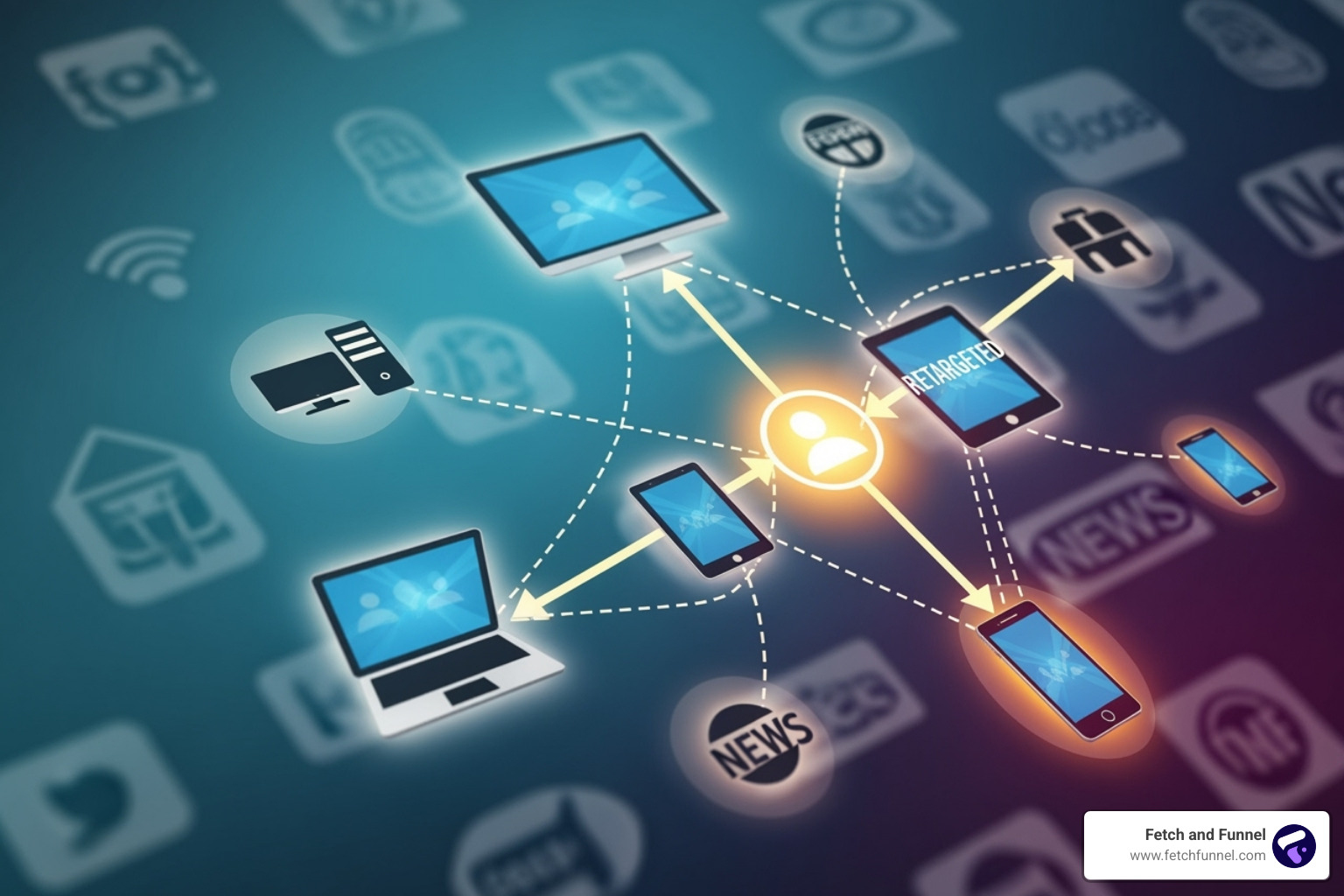 ad creative adapted for platforms - Cross channel retargeting