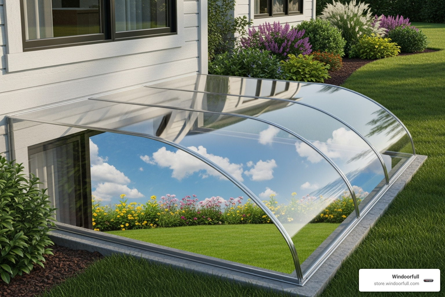 Polycarbonate window well cover - 36 inch window well