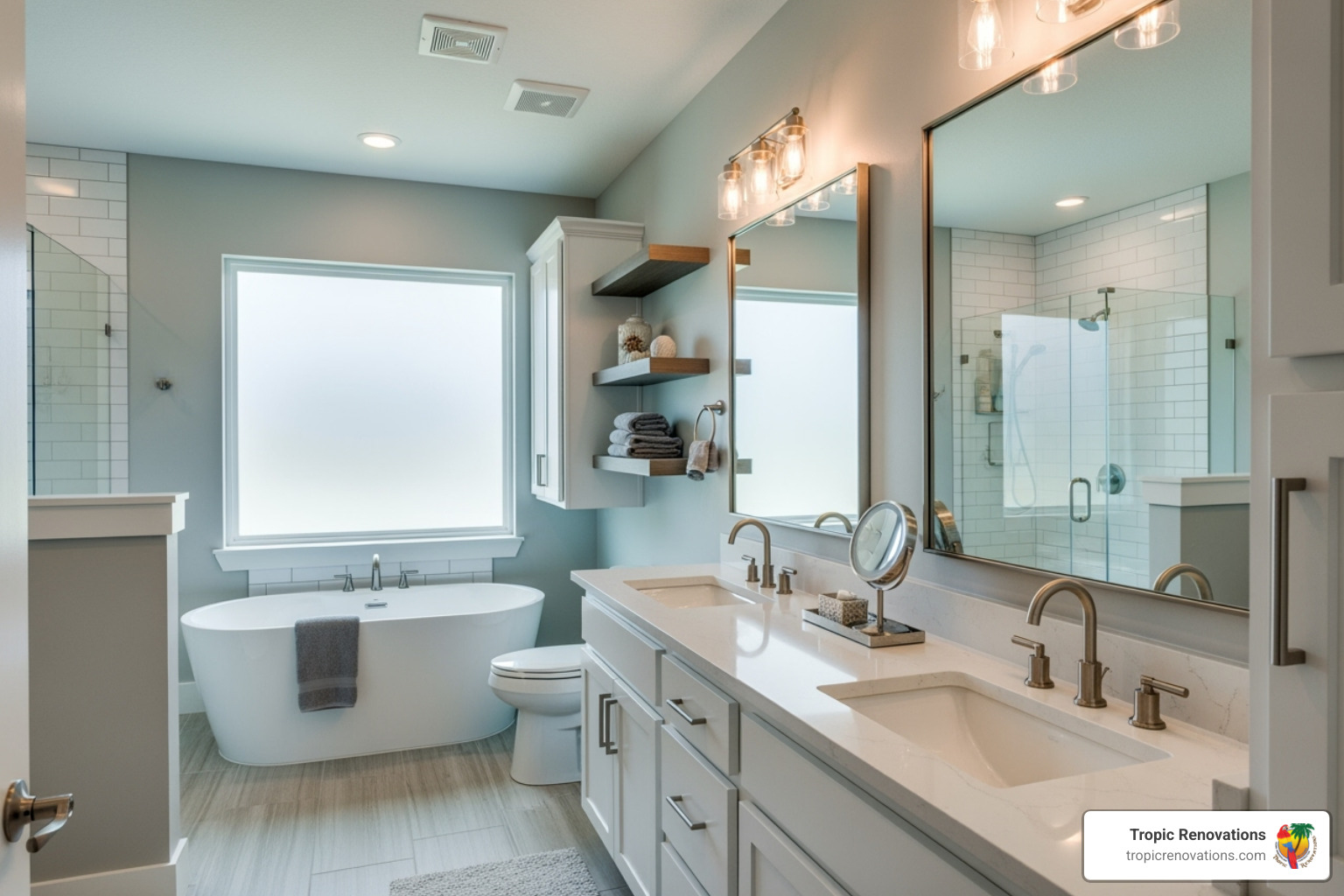 Beautiful mid-range master bathroom remodel - Master bathroom remodel cost?