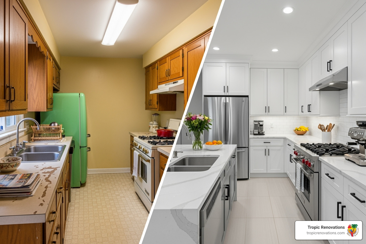 before-and-after kitchen change - Why remodel kitchen?