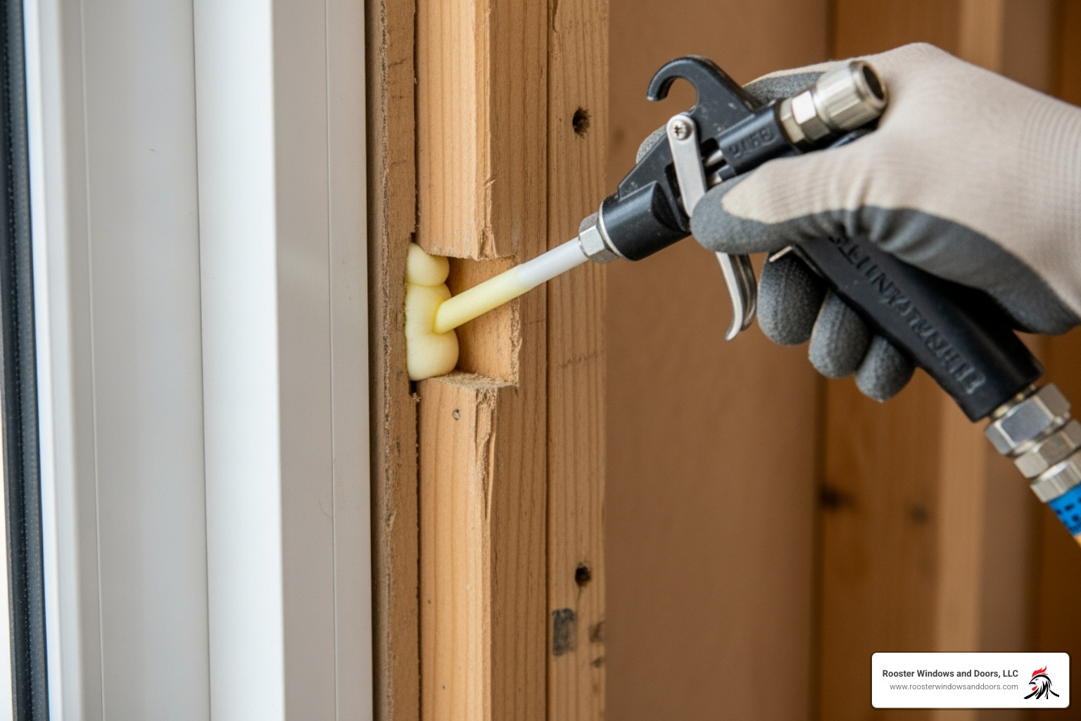 insulating gap around new patio door frame - how to install a replacement patio door