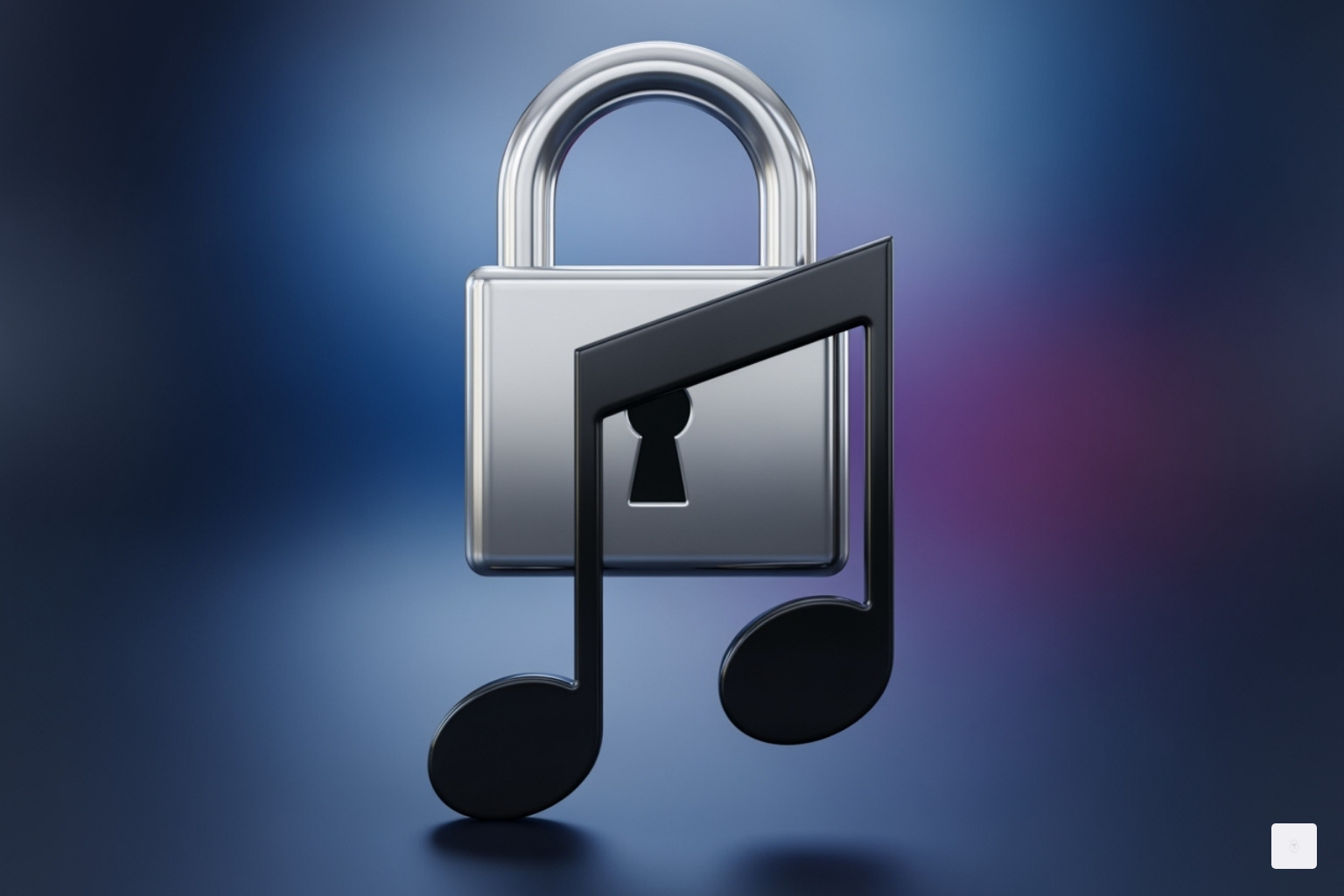 Padlock icon over a music note - Drake leak
