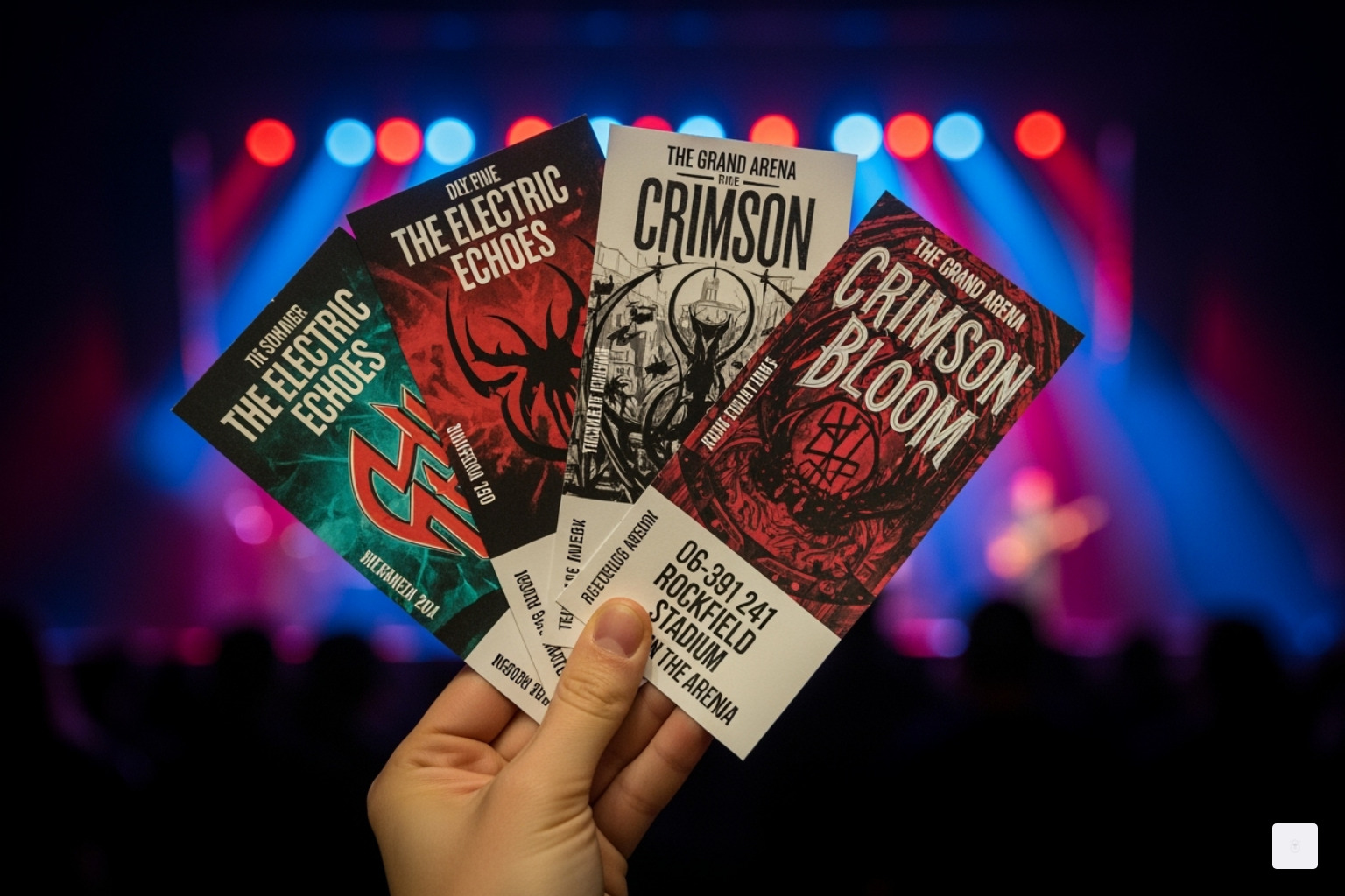 concert tickets with a blurred background - Rod Wave concert