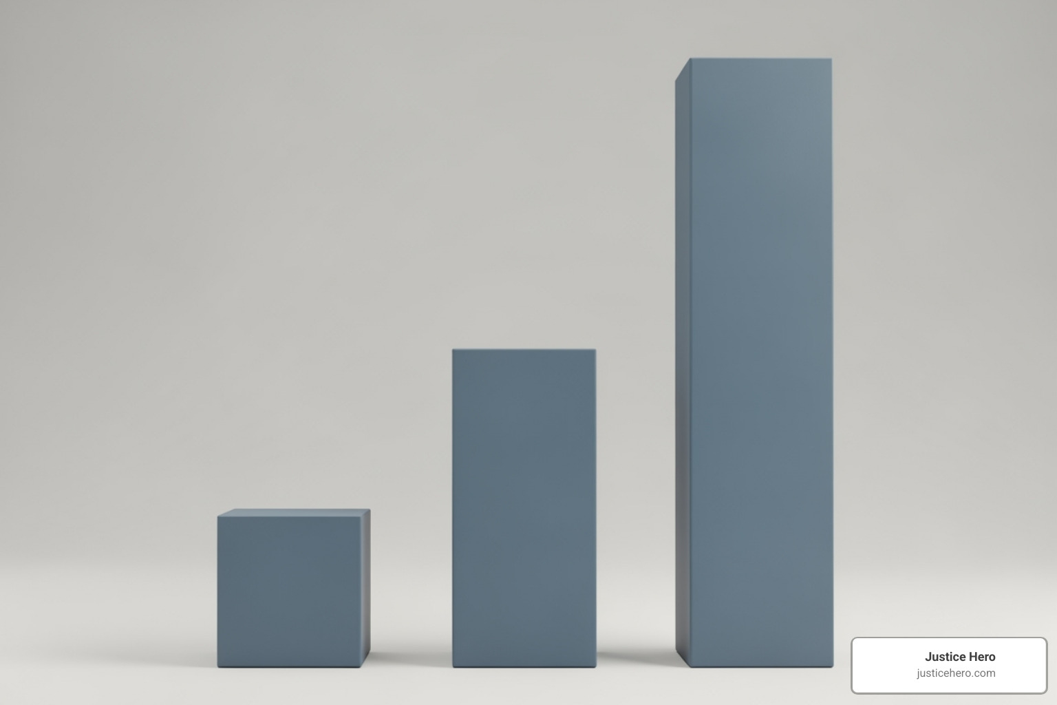 Bar graph showing increasing settlement amounts for minor, moderate, and catastrophic injuries - car accident lawsuit payout