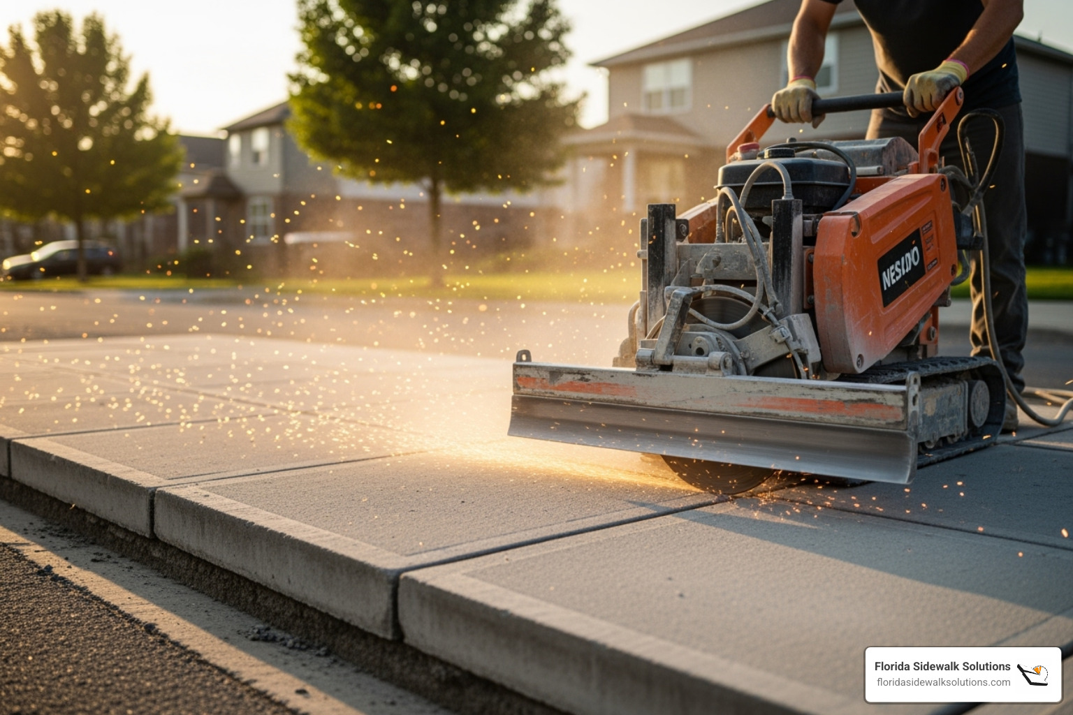precision concrete cutting machine leveling sidewalk panel - affordable sidewalk solutions