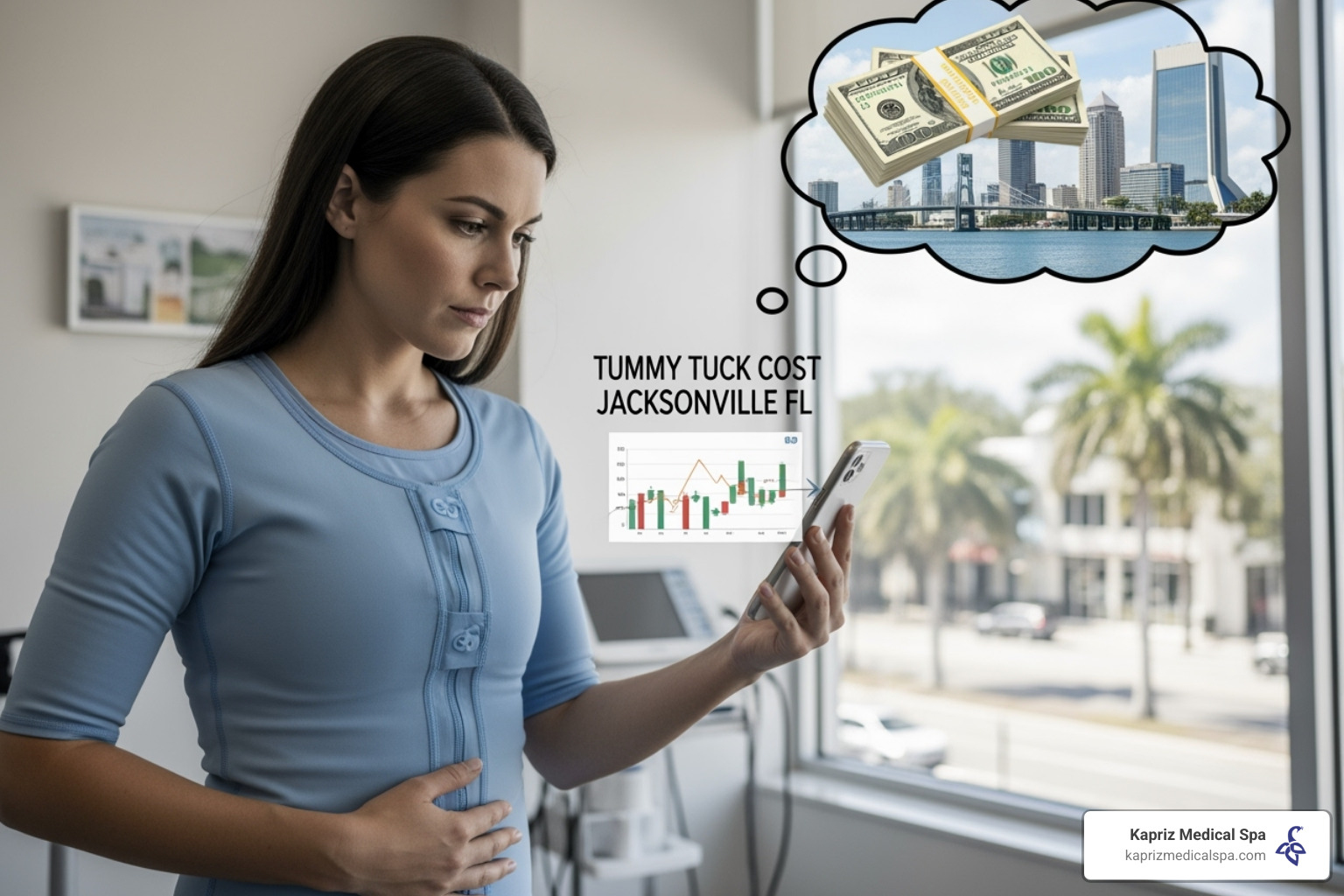 Map highlighting Jacksonville, Florida - tummy tuck cost jacksonville fl
