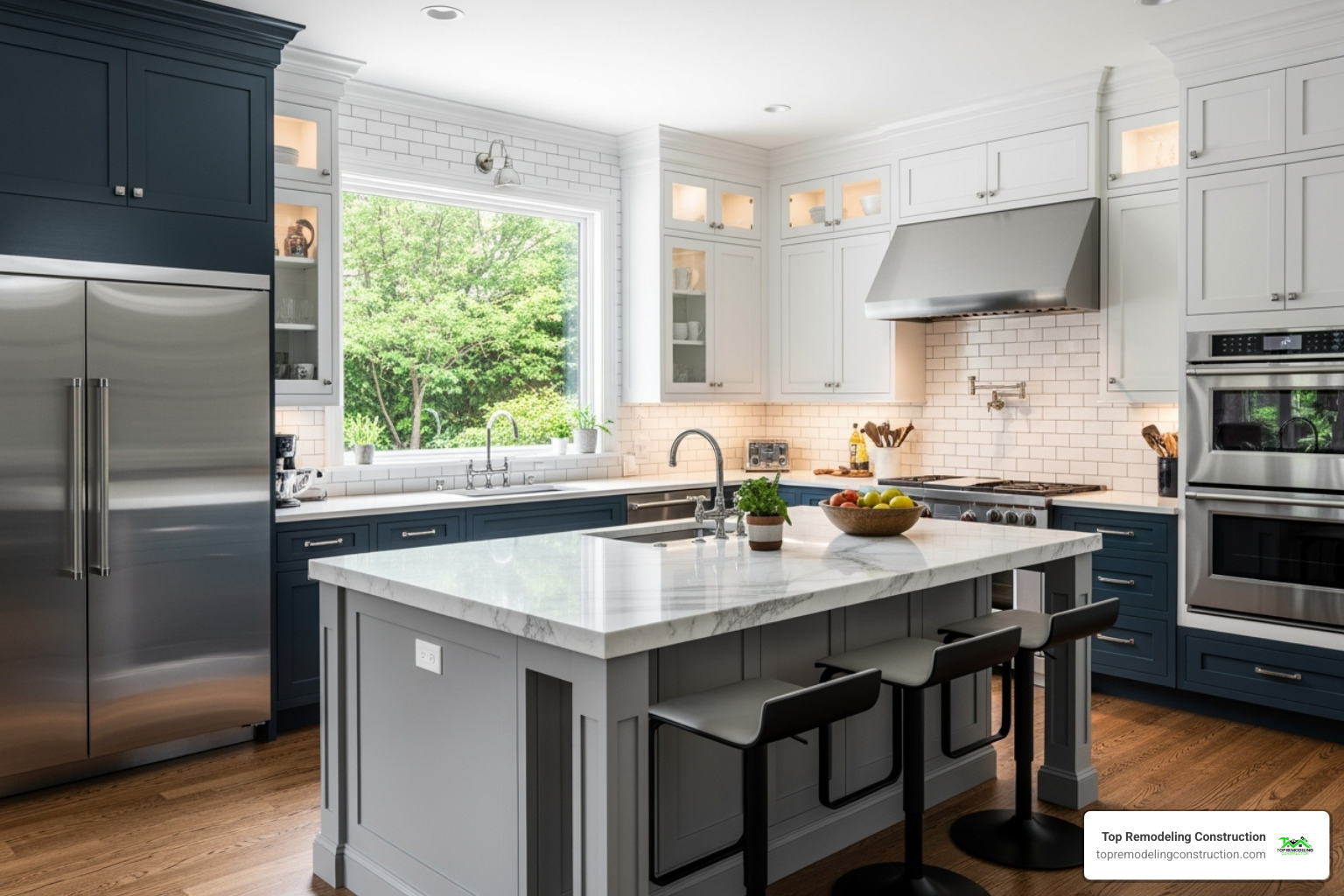 kitchen with stylish two-tone cabinets - best kitchen upgrades kitchen with stylish two-tone cabinets - best kitchen upgrades