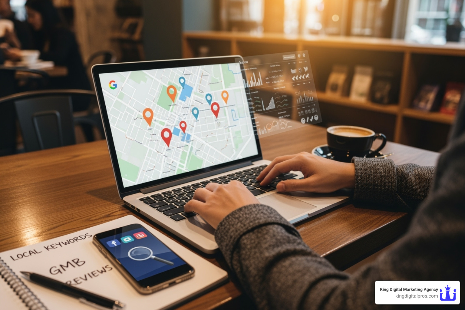 a 5-star review on a mobile phone - local marketing seo