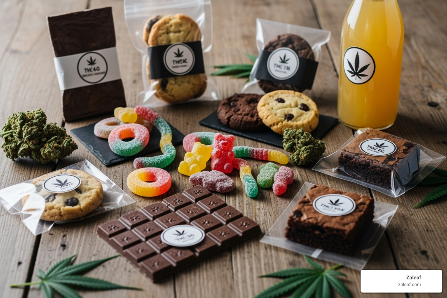A close-up image of a cannabis edible package with clear dosage labeling, showing milligrams of THC per serving and total package content. - what are edibles