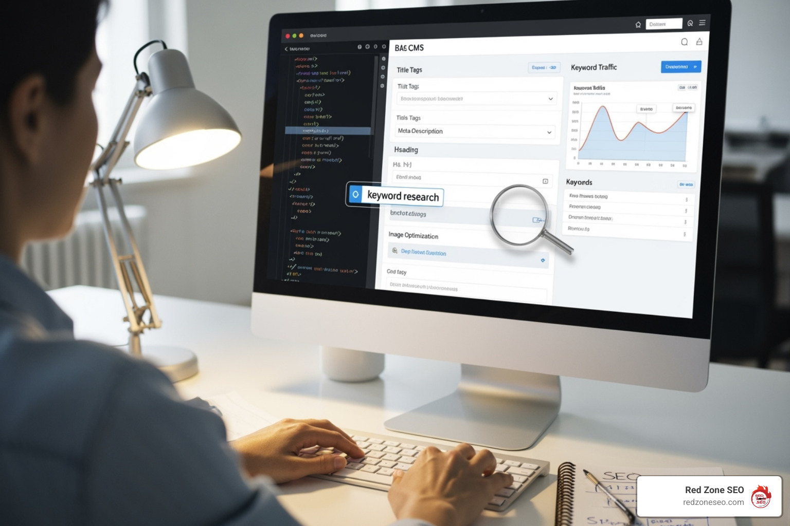 A visually organized web page displaying clear headings (H1, H2, H3), relevant images with captions, bullet points, and strategically placed internal links within the text. - how to do on page optimization in seo