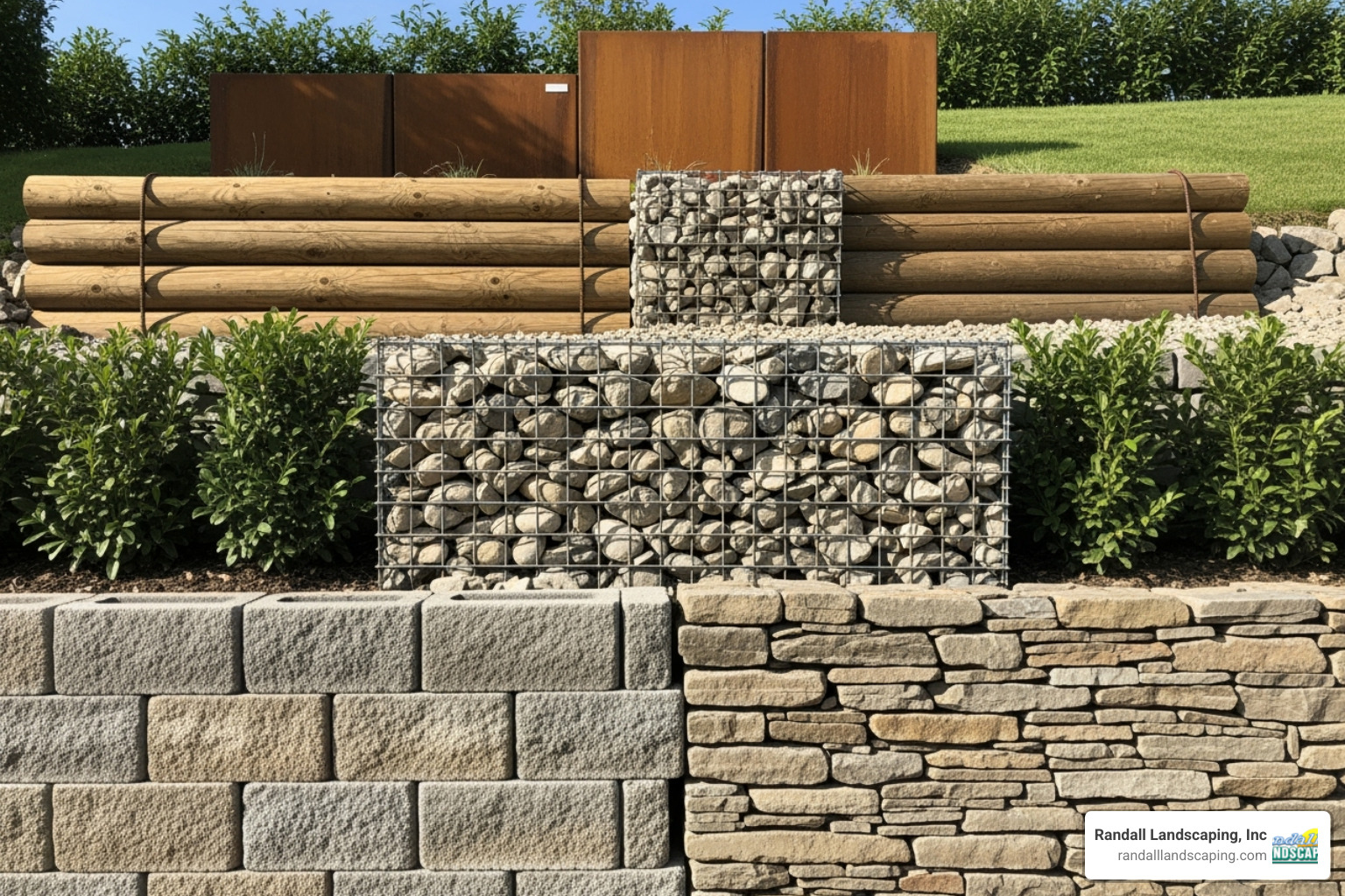 various retaining wall materials - retaining wall builders